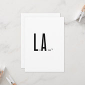 Los Angeles - minimalistic typography card Karte (Vorderseite/Rückseite Beispiel)
