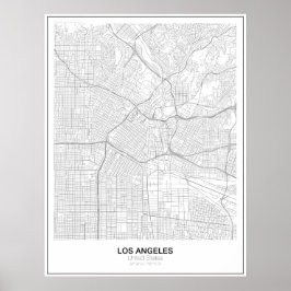 Los Angeles Minimalistisch Map Poster (Stil 2)