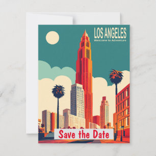 Los Angeles Moonlight Palms Einladung