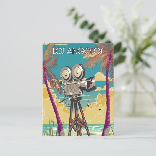 Los Angeles Movie Kamera Poster Postkarte (Stehend Vorderseite)