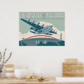 Los Angeles nach New York per Air Poster (Küche)