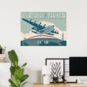Los Angeles nach New York per Air Poster (Heimbüro)