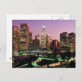 Los Angeles-Nachtlichter Postkarte (Vorne/Hinten)