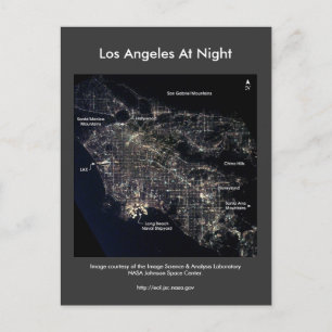 Los Angeles nachts Postkarte