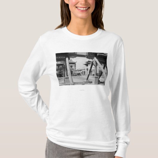 Los Angeles, neue Chinatown Straßen-Szene CAs T-Shirt (Vorderseite)