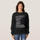 Los Angeles New York London Paris Sweatshirt (Vorne ganz)