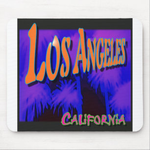 "Los Angeles Night Palms" Mousepad