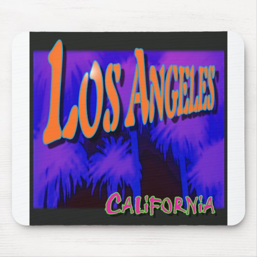 "Los Angeles Night Palms" Mousepad (Vorne)