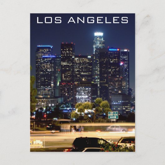 Los Angeles Night Paper Products Postkarte (Vorderseite)