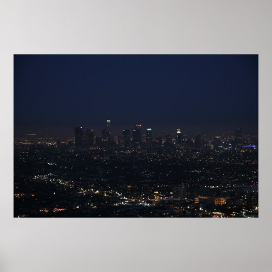Los Angeles Night Skyline Poster (Vorne)