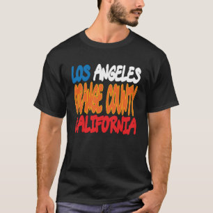 Los Angeles Orange Landkreis California Retro Vint T-Shirt