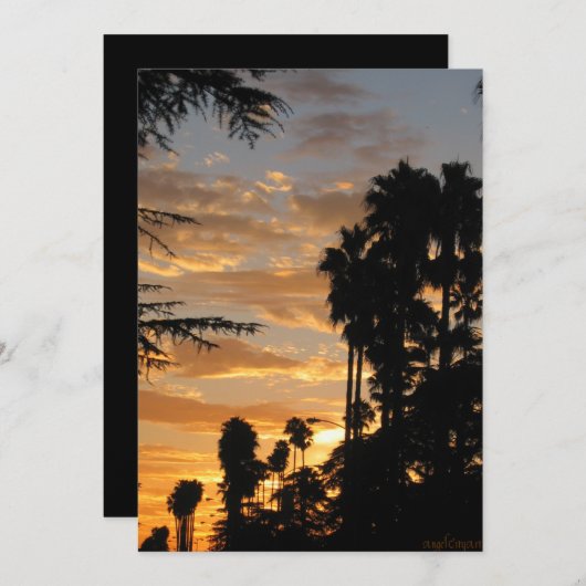 Los Angeles Palm Tree Einladungen (Vorne/Hinten)