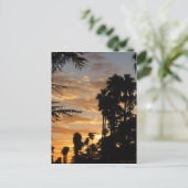 Los Angeles Palm Tree Sunset Postcard Postkarte (Stehend Vorderseite)