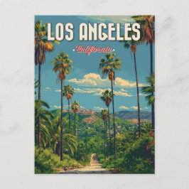 Los Angeles Palm Tree Vintage Travel Postkarte