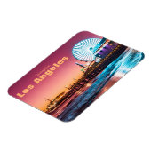 Los Angeles Pink & Blue Sunset Santa Monica Pier Magnet (Linke Seite)