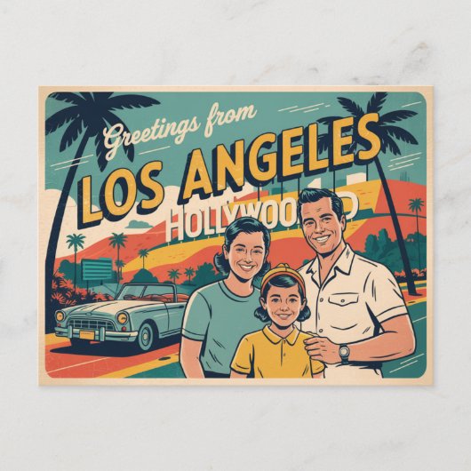 Los Angeles Postkarte (Vorderseite)