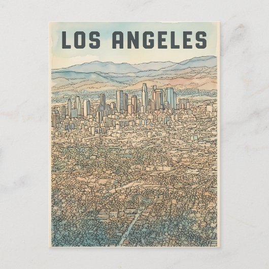 Los Angeles Postkarte (Vorderseite)