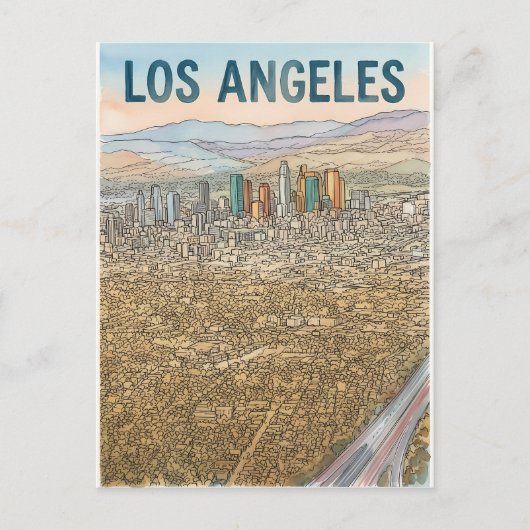 Los Angeles Postkarte (Vorderseite)