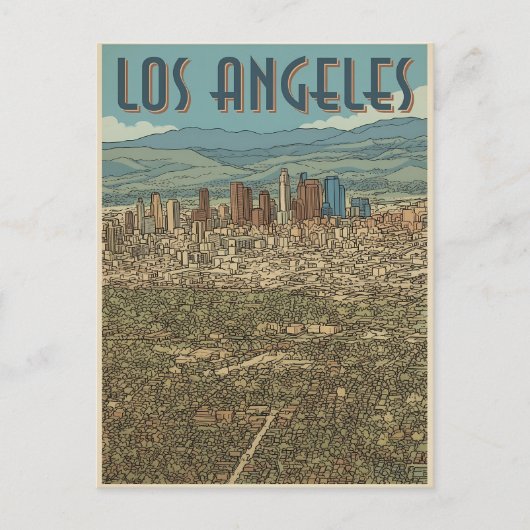 Los Angeles Postkarte (Vorderseite)