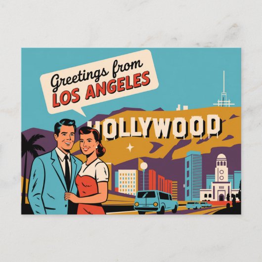 Los Angeles Postkarte (Vorderseite)