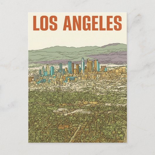Los Angeles Postkarte (Vorderseite)