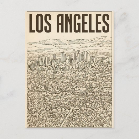 Los Angeles Postkarte (Vorderseite)