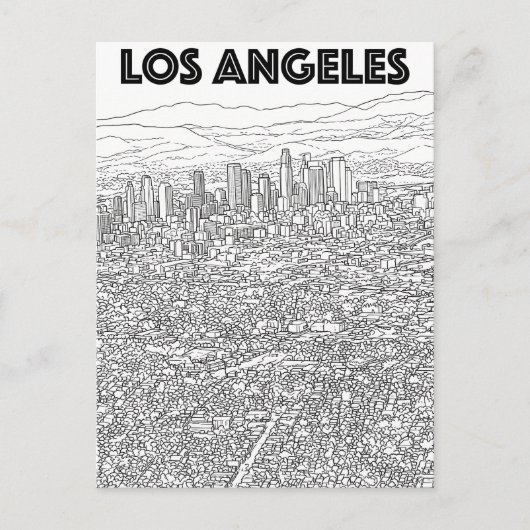 Los Angeles Postkarte (Vorderseite)