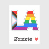 Los Angeles Pride LGBTQ Progress Pride Aufkleber (Blatt)