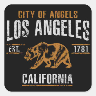 Los Angeles Quadratischer Aufkleber