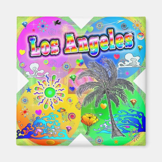 Los Angeles Quadro Seasons Magnet (Vorne)