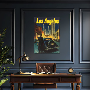 Los Angeles Reisen im Stil vergangener Zeiten Poster