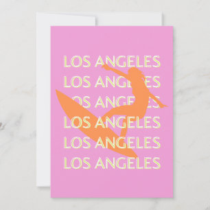 Los Angeles Reisen Kunst, Kalifornien, Reisen, Ros Feiertagskarte
