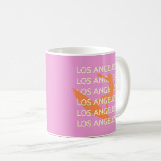 Los Angeles Reisen Kunst, Kalifornien, Reisen, Ros Kaffeetasse (VorderseiteRechts)