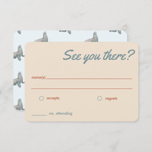 Los Angeles Response Wedding Cards RSVP Karte (Vorne/Hinten)