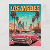Los Angeles Retro Klassisches Auto Postkarte (Vorderseite)