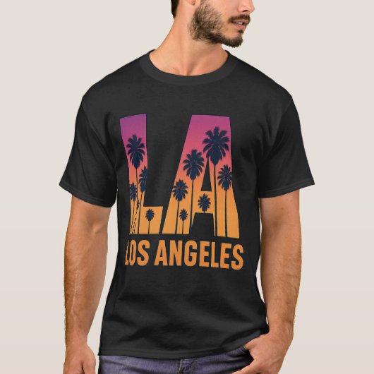Los Angeles Retro Sunset T - Shirt (Vorderseite)