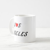 Los Angeles Rotes Herz Kaffeetasse (Vorderseite Links)
