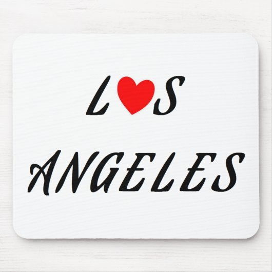Los Angeles Rotes Herz Mousepad (Vorne)