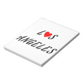 Los Angeles Rotes Herz Notizblock (Rotiert)