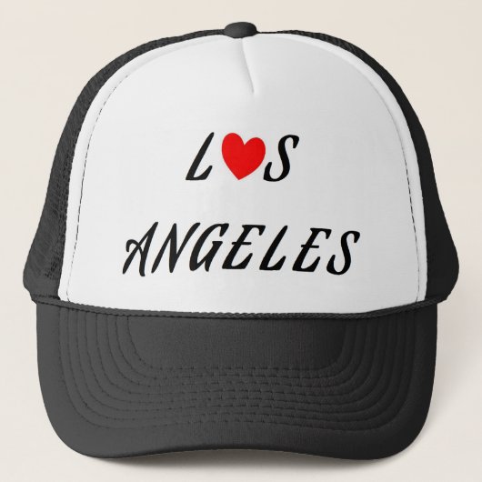 Los Angeles Rotes Herz Truckerkappe (Vorderseite)