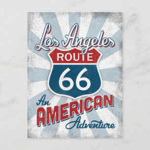 Los Angeles Route 66 Vintage Amerika Kalifornien Postkarte