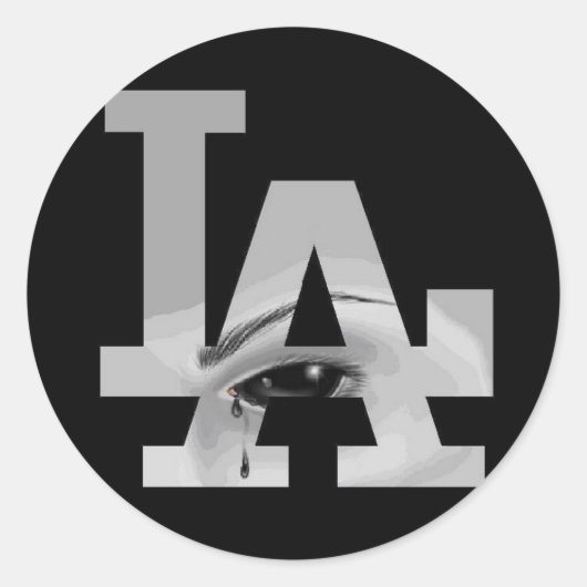 Los Angeles Runder Aufkleber (Vorderseite)