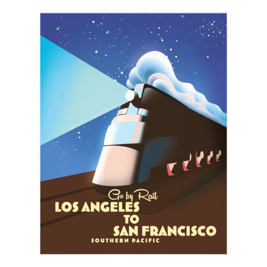 Los Angeles - San Francisco Rail Poster (Vorne)