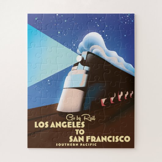 Los Angeles - San Francisco Rail Poster Puzzle (Vertikal)