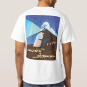 Los Angeles - San Francisco Rail Poster T-Shirt (Rückseite)
