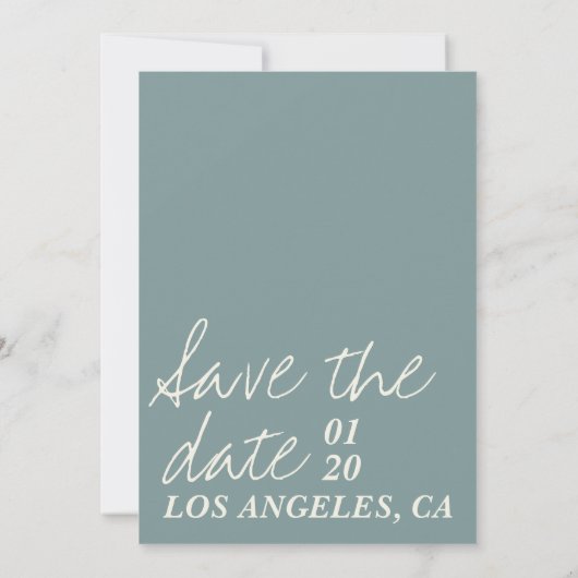 Los Angeles Save the Date mit Zeichnungen Einladung (Rückseite)