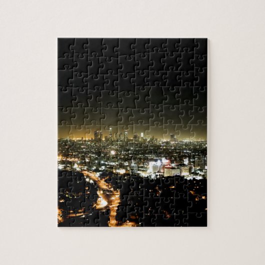 Los Angeles, schöne Nachtzeit CAs Puzzle (Vertikal)