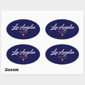 Los Angeles Script Ovaler Aufkleber (Blatt)