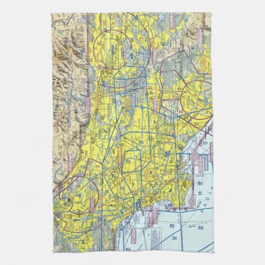 Los Angeles Sectionaltabelle Geschirrtuch (Vertikal)