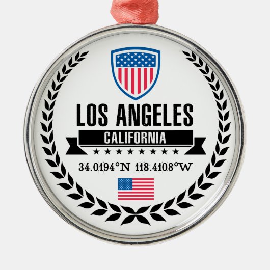 Los Angeles Silbernes Ornament (Vorne)